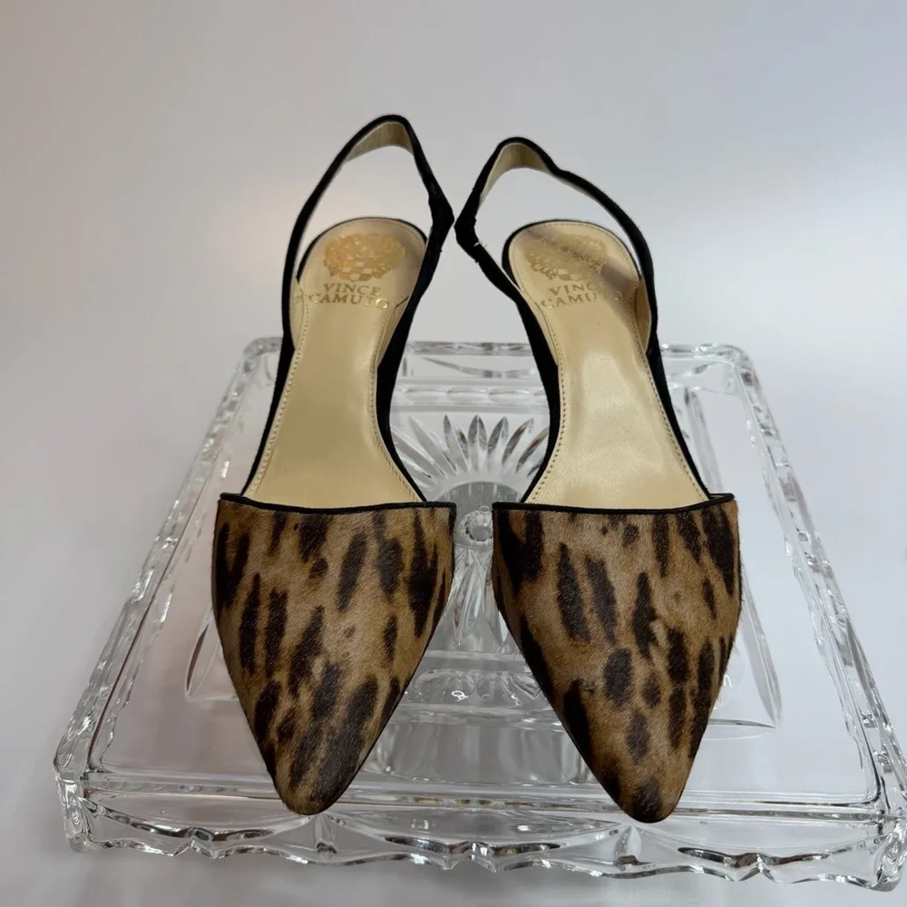 Vince Camuto Kolissa3 leapord print- sling back heel-size 7.5- new in box